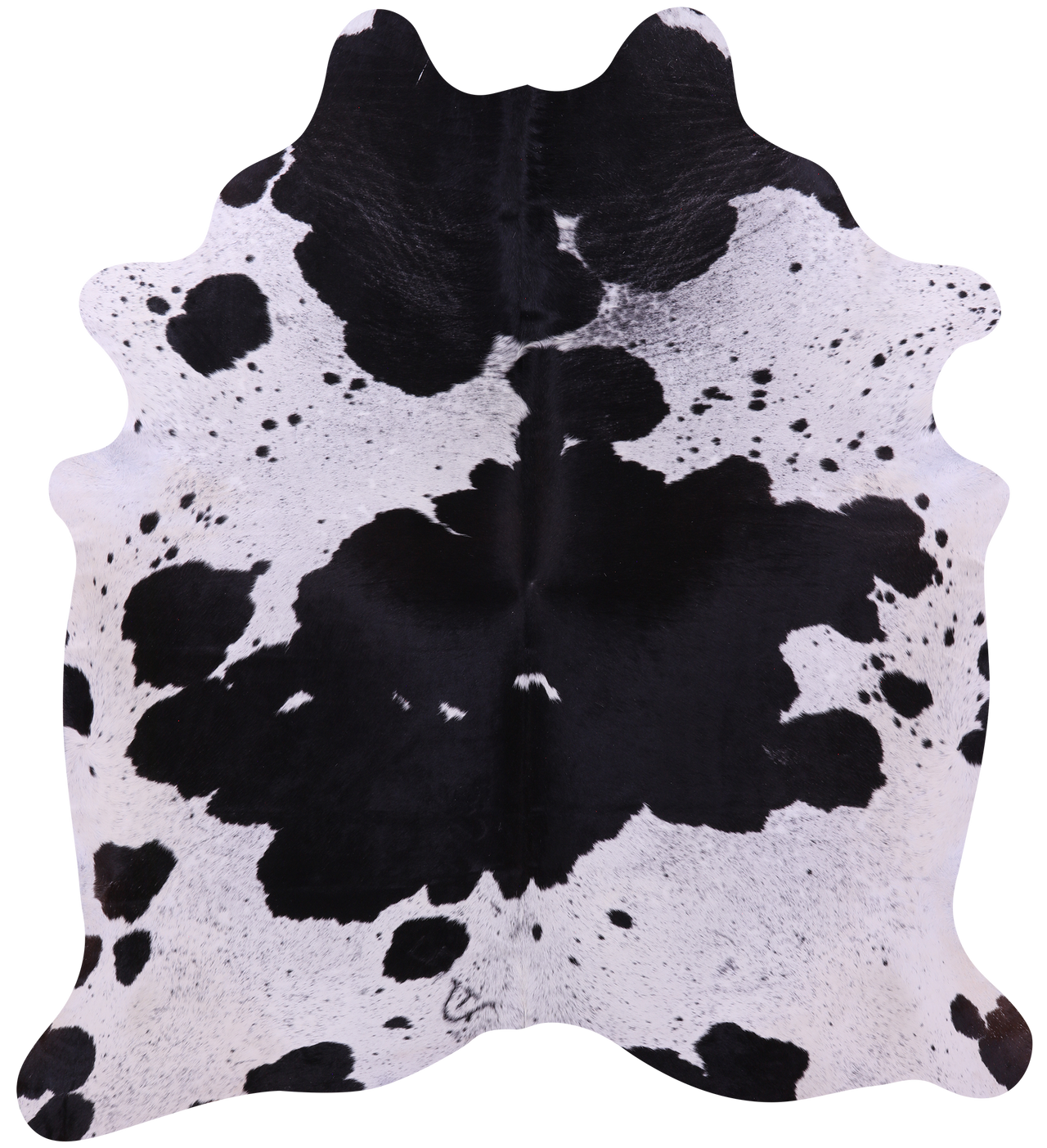 Black Salt & Pepper Natural Cowhide Rug - XX-Large 8' 2"H x 7' 1"W
