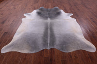 Thumbnail for Grey & White Natural Cowhide Rug - XX-Large 8' 7