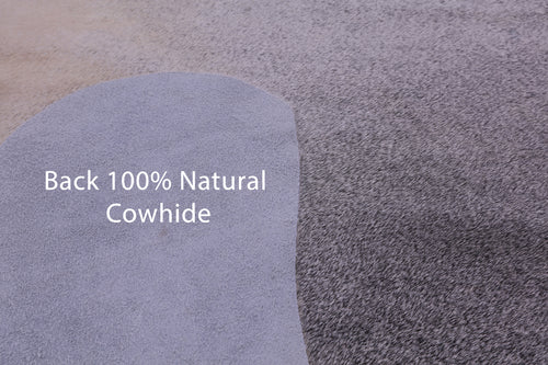 Grey & White Natural Cowhide Rug - XX-Large 8' 7