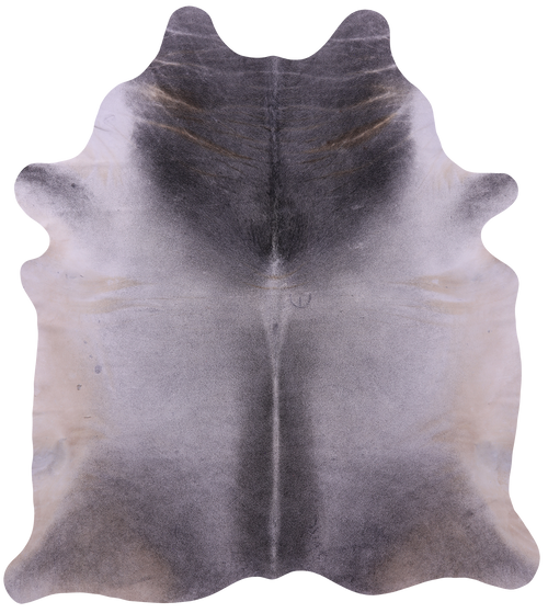 Grey & White Natural Cowhide Rug - XX-Large 8' 7