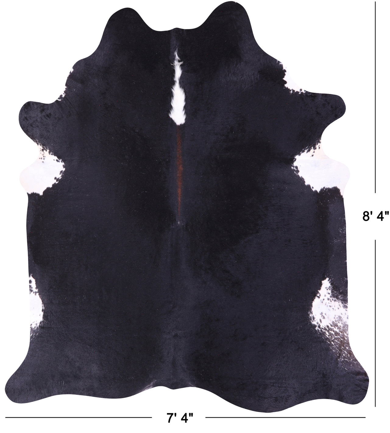 Black & White Natural Cowhide Rug - XX-Large 8' 4"H x 7' 4"W
