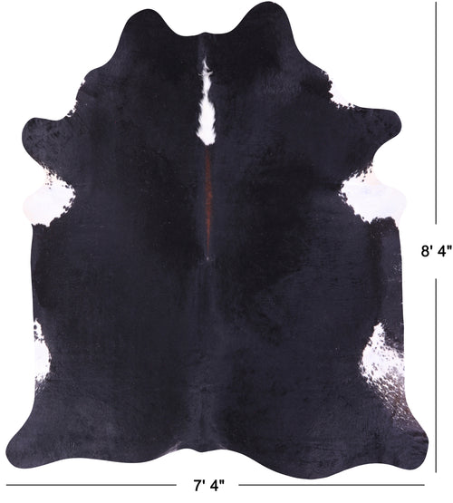 Black & White Natural Cowhide Rug - XX-Large 8' 4