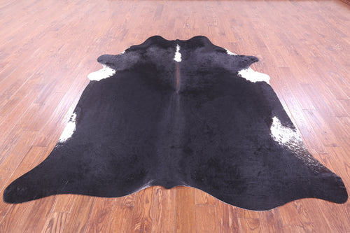 Black & White Natural Cowhide Rug - XX-Large 8' 4