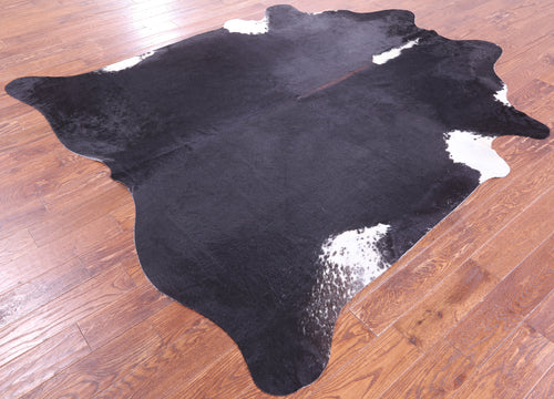 Black & White Natural Cowhide Rug - XX-Large 8' 4
