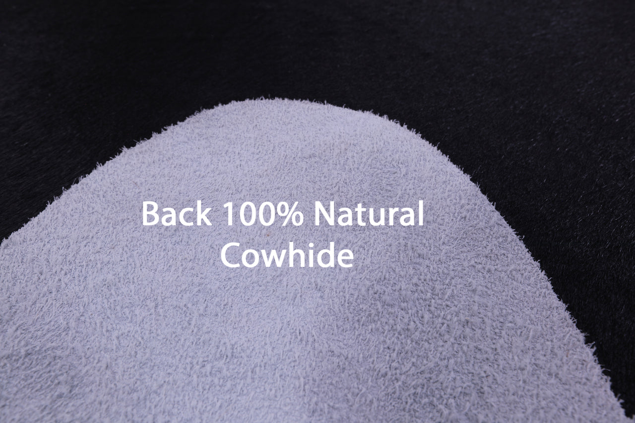 Black & White Natural Cowhide Rug - XX-Large 8' 4"H x 7' 4"W