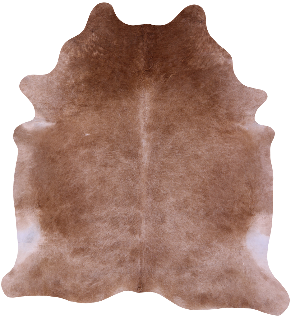 Light Brown Natural Cowhide Rug - XX-Large 8' 1"H x 7' 8"W