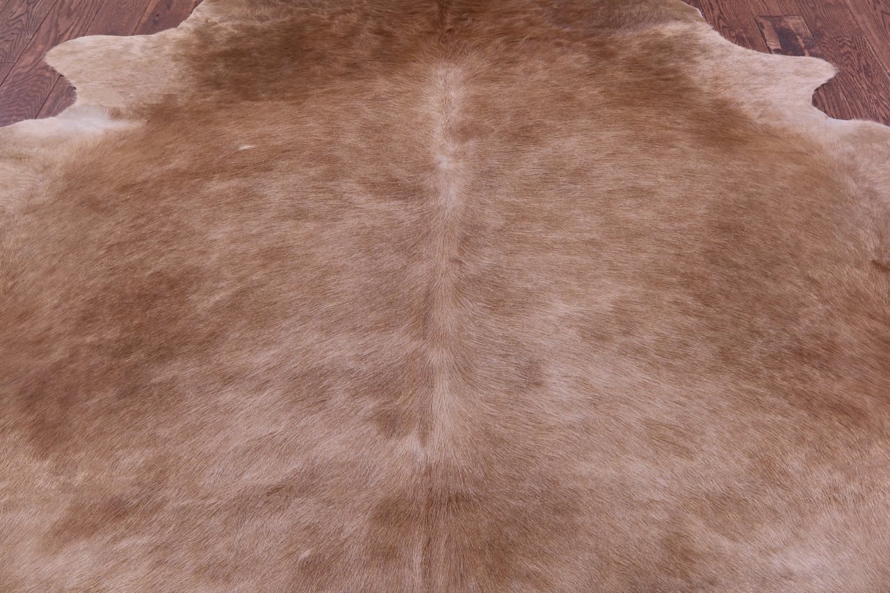 Light Brown Natural Cowhide Rug - XX-Large 8' 1"H x 7' 8"W