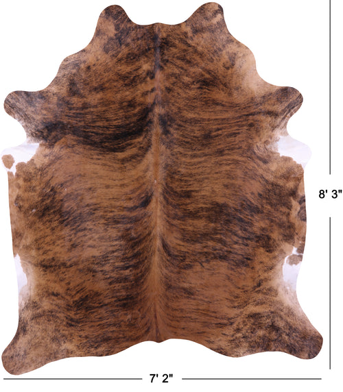 Light Brindle Natural Cowhide Rug - XX-Large 8' 3