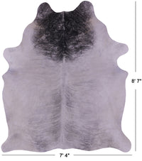 Thumbnail for Grey Brindle Natural Cowhide Rug - XX-Large 8' 7
