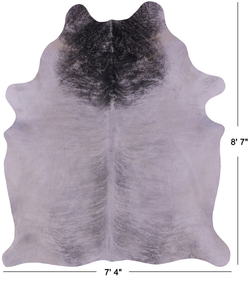 Grey Brindle Natural Cowhide Rug - XX-Large 8' 7