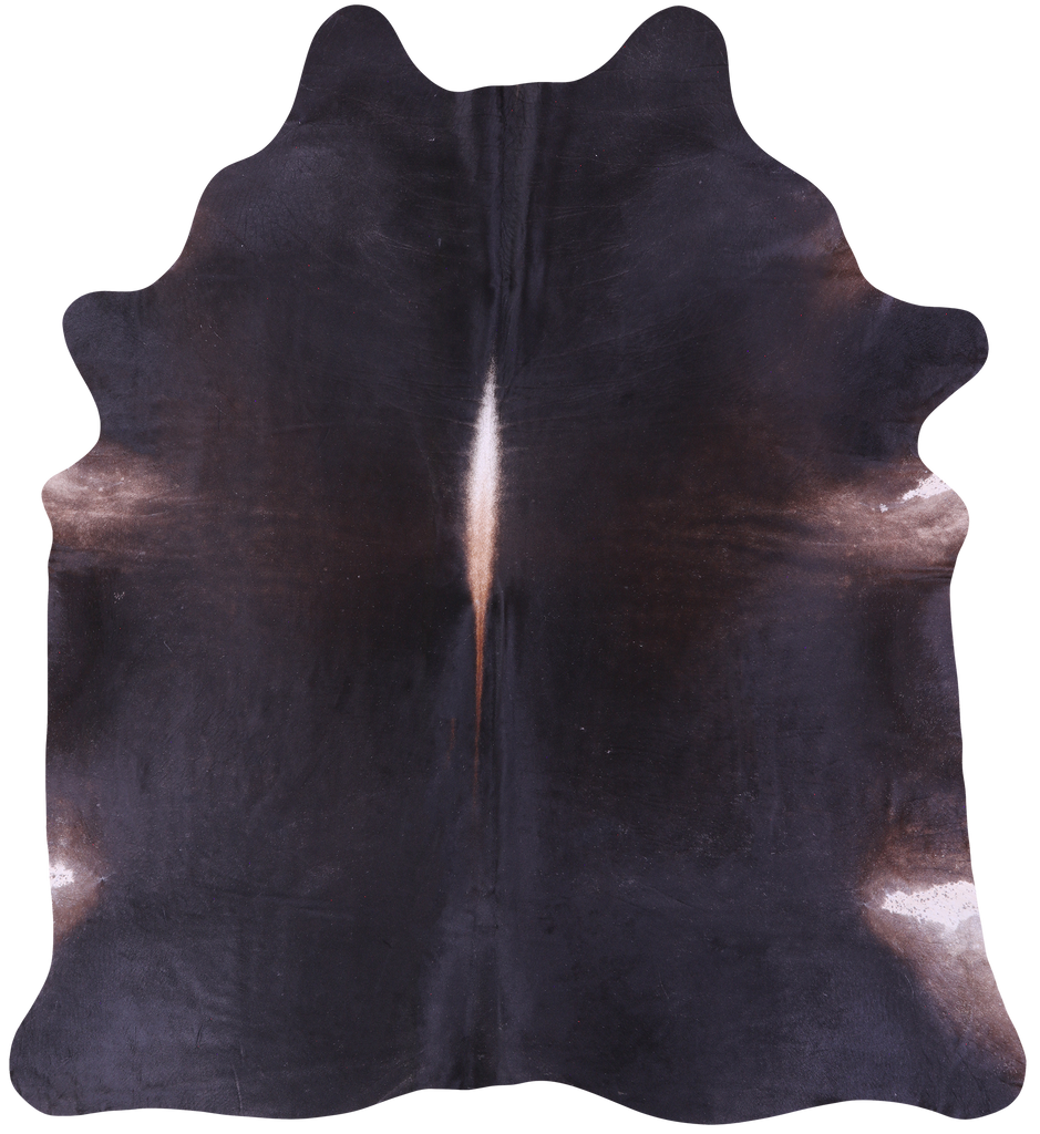 Dark Brown Natural Cowhide Rug - XX-Large 8' 1"H x 7' 2"W