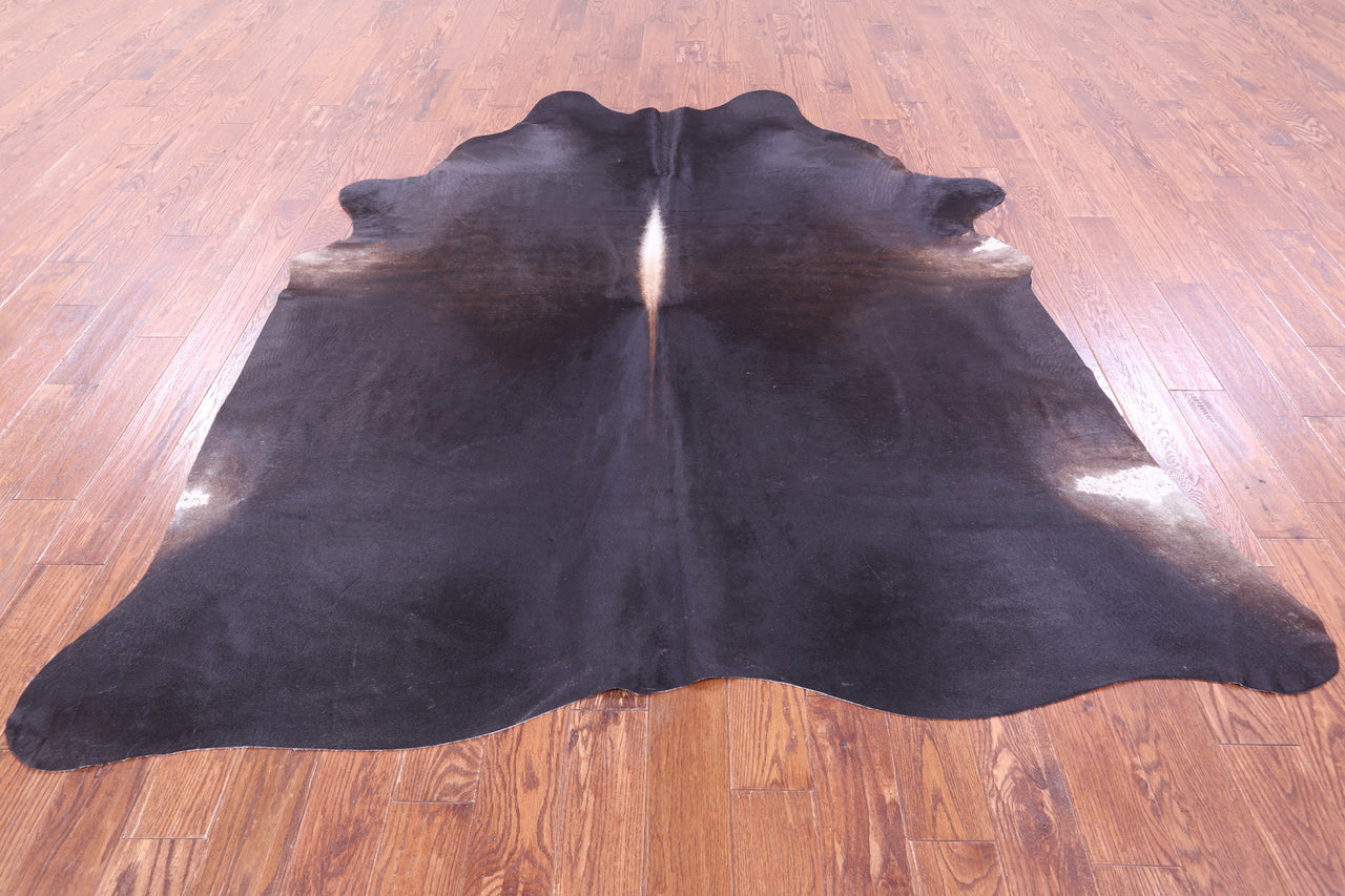 Dark Brown Natural Cowhide Rug - XX-Large 8' 1"H x 7' 2"W