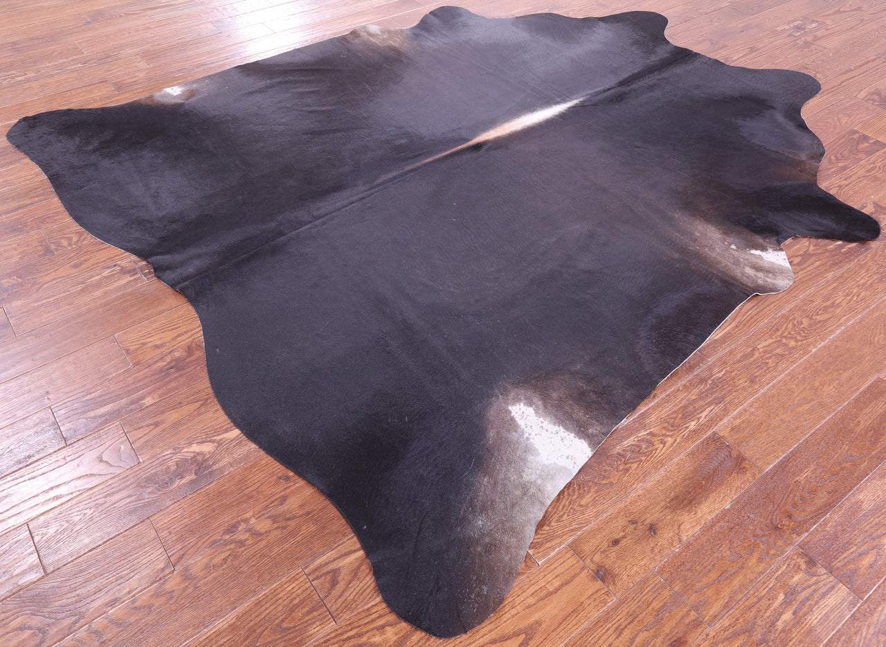 Dark Brown Natural Cowhide Rug - XX-Large 8' 1"H x 7' 2"W