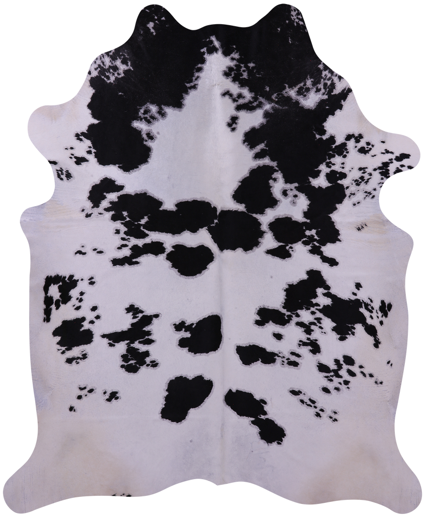 Black & White Natural Cowhide Rug - XX-Large 9' 0"H x 7' 5"W
