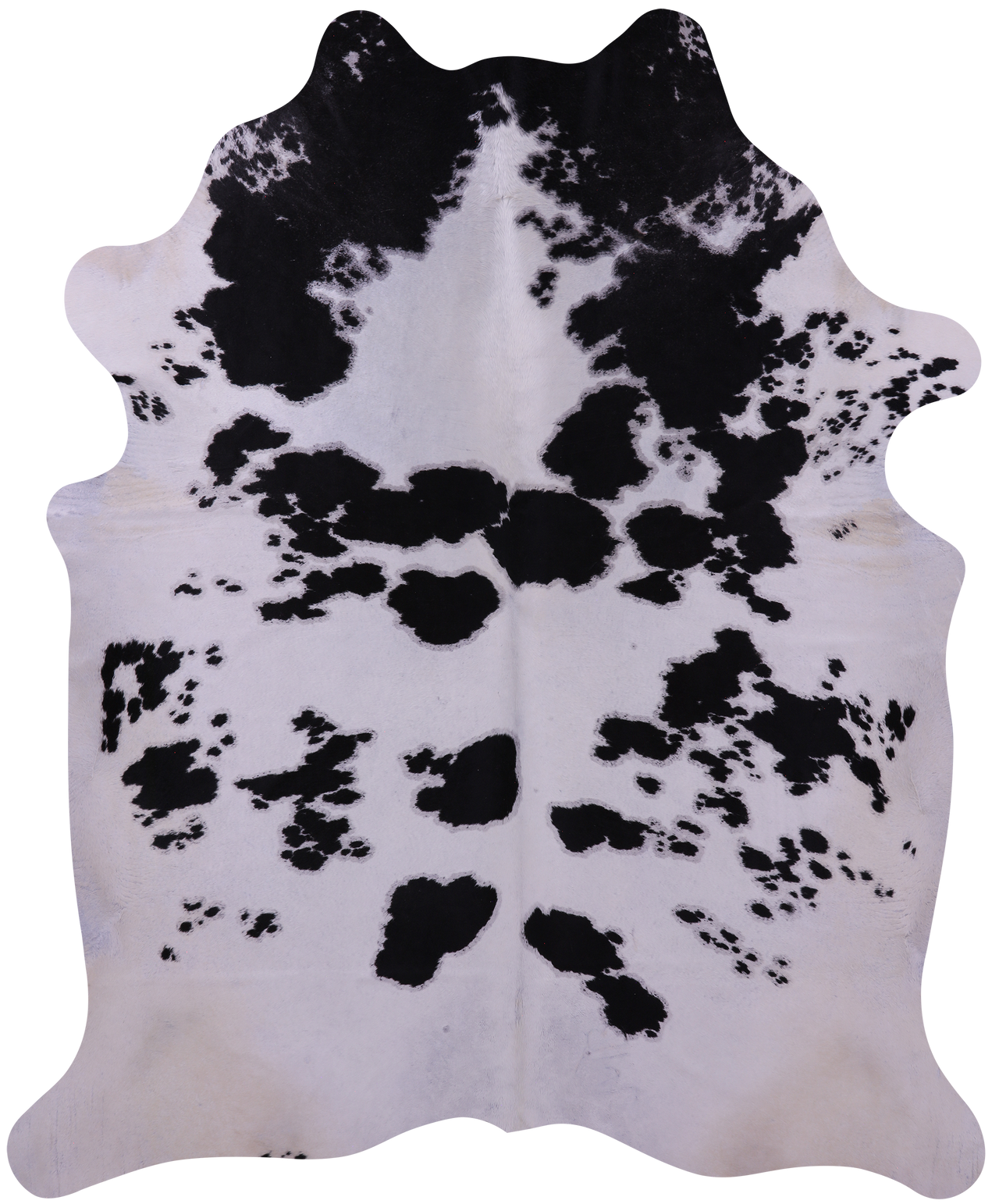 Black & White Natural Cowhide Rug - XX-Large 9' 0"H x 7' 5"W