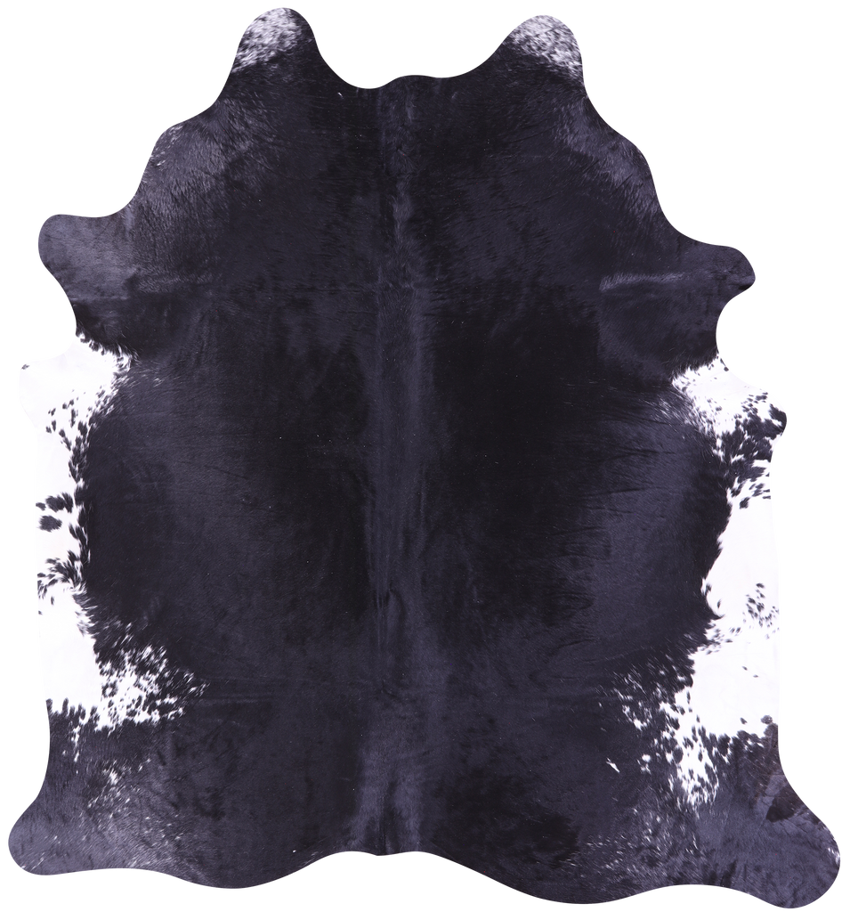 Black & White Natural Cowhide Rug - XX-Large 8' 0"H x 7' 5"W