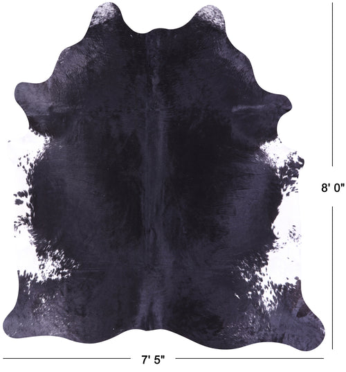 Black & White Natural Cowhide Rug - XX-Large 8' 0