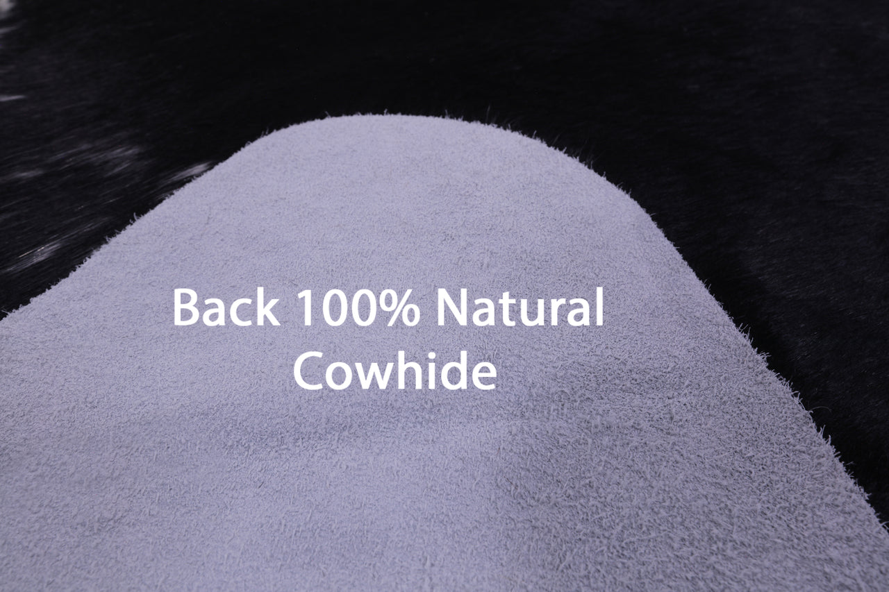 Black & White Natural Cowhide Rug - XX-Large 8' 0"H x 7' 5"W