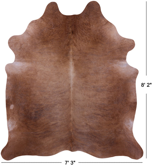 Light Brown Natural Cowhide Rug - XX-Large 8' 2