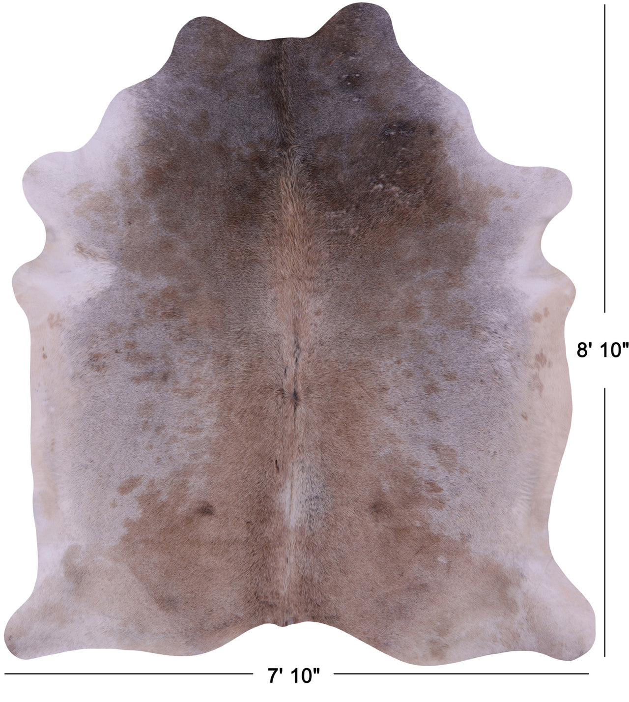 Light Brown Natural Cowhide Rug - XX-Large 8' 10"H x 7' 10"W