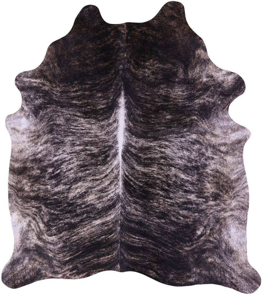 Grey Brindle Natural Cowhide Rug - XX-Large 8' 1"H x 7' 3"W