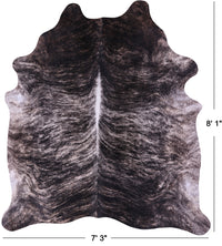 Thumbnail for Grey Brindle Natural Cowhide Rug - XX-Large 8' 1
