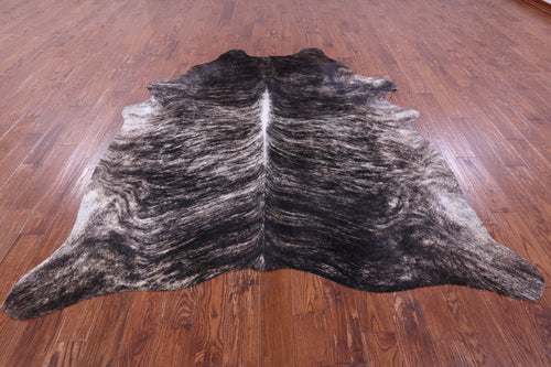 Grey Brindle Natural Cowhide Rug - XX-Large 8' 1