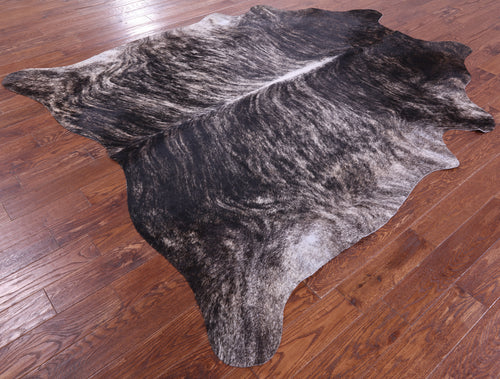 Grey Brindle Natural Cowhide Rug - XX-Large 8' 1