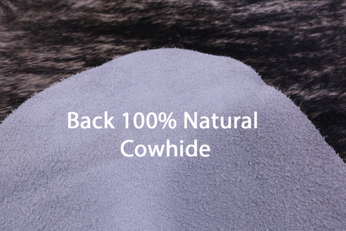 Grey Brindle Natural Cowhide Rug - XX-Large 8' 1