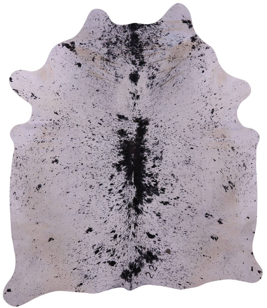 Black Salt & Pepper Natural Cowhide Rug - XX-Large 8' 6"H x 7' 2"W