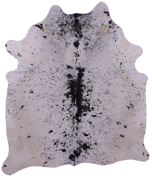 Black Salt & Pepper Natural Cowhide Rug - XX-Large 8' 6