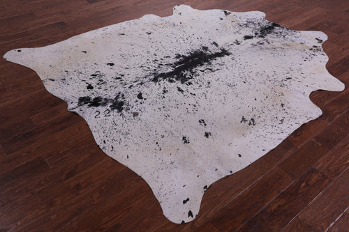 Black Salt & Pepper Natural Cowhide Rug - XX-Large 8' 6