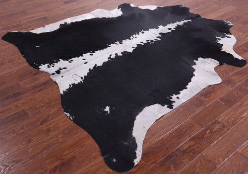 Black & White Natural Cowhide Rug - XX-Large 8' 6