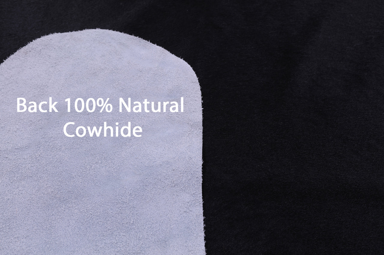 Black & White Natural Cowhide Rug - XX-Large 8' 6"H x 8' 0"W