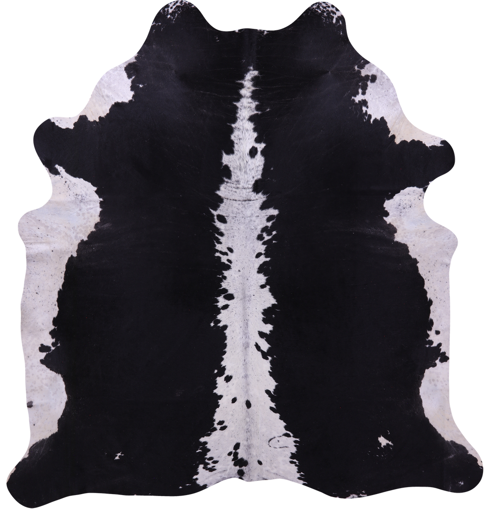 Black & White Natural Cowhide Rug - XX-Large 8' 6"H x 8' 0"W