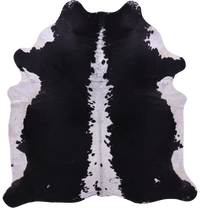 Thumbnail for Black & White Natural Cowhide Rug - XX-Large 8' 6