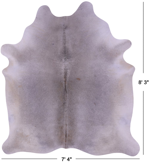 Grey Natural Cowhide Rug - XX-Large 8' 3
