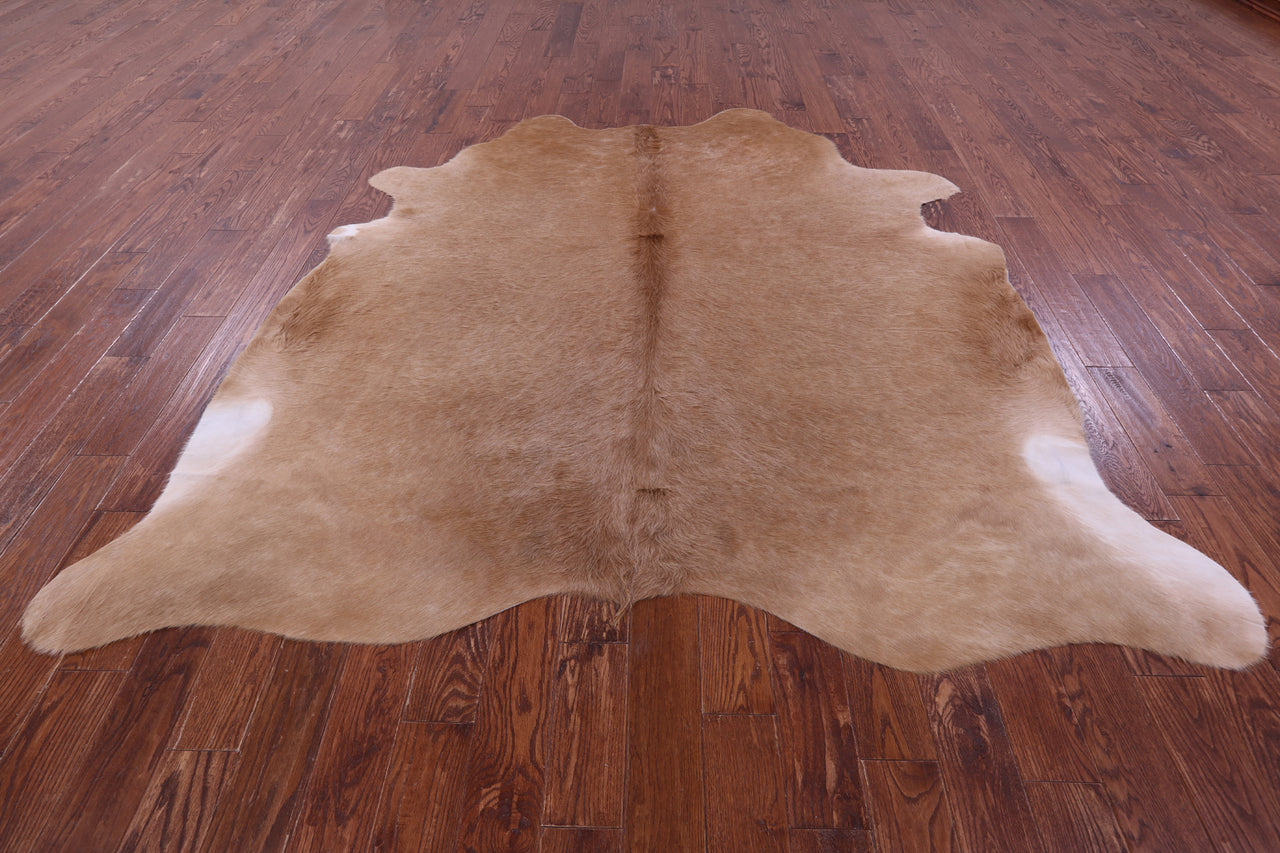 Light Brown Natural Cowhide Rug - XX-Large 8' 0"H x 7' 8"W