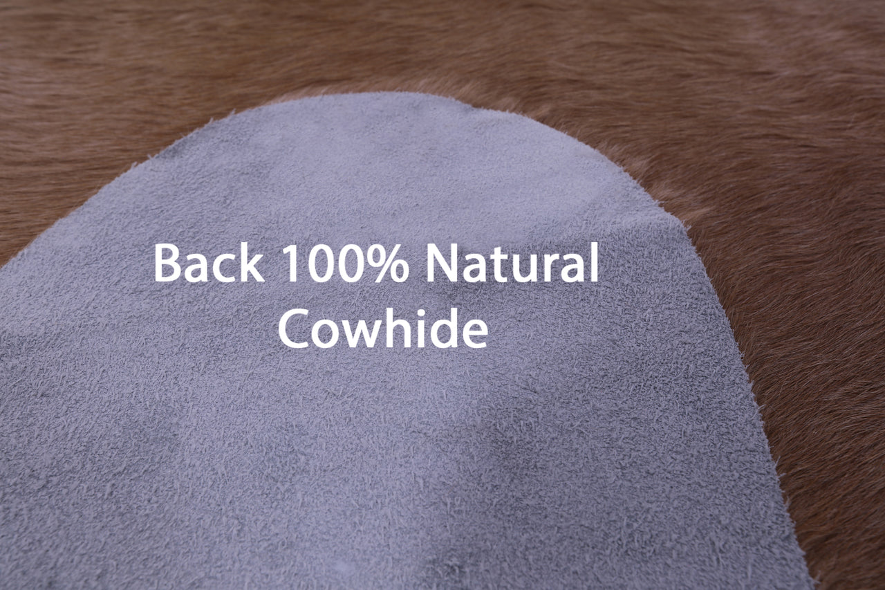 Light Brown Natural Cowhide Rug - XX-Large 8' 0"H x 7' 8"W