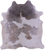 Grey & White Natural Cowhide Rug - XX-Large 8' 5"H x 7' 7"W