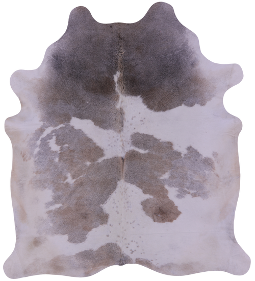 Grey & White Natural Cowhide Rug - XX-Large 8' 5