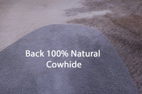 Thumbnail for Grey & White Natural Cowhide Rug - XX-Large 8' 5