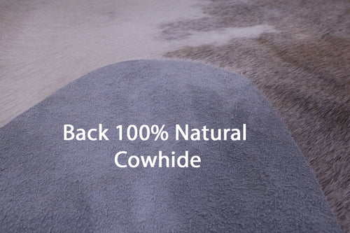 Grey & White Natural Cowhide Rug - XX-Large 8' 5