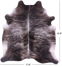 Thumbnail for Grey Brindle Natural Cowhide Rug - XX-Large 8' 0