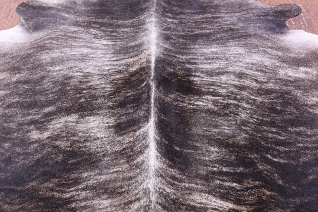 Grey Brindle Natural Cowhide Rug - XX-Large 8' 0"H x 7' 4"W
