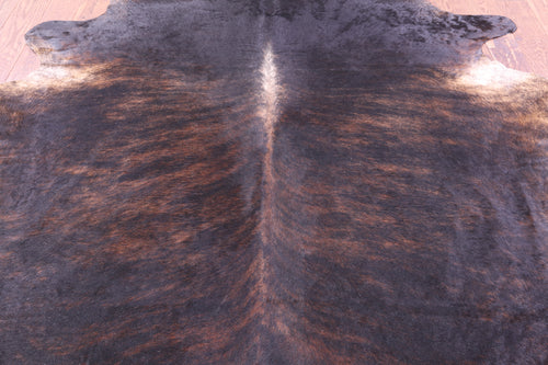 Dark Brindle Natural Cowhide Rug - XX-Large 8' 3