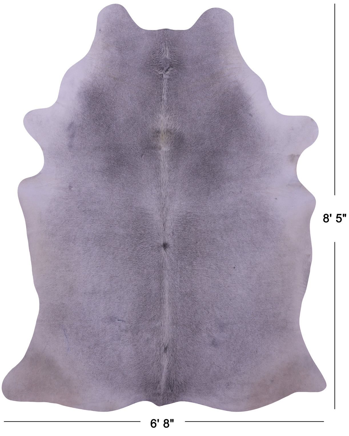 Grey Natural Cowhide Rug - XX-Large 8' 5"H x 6' 8"W