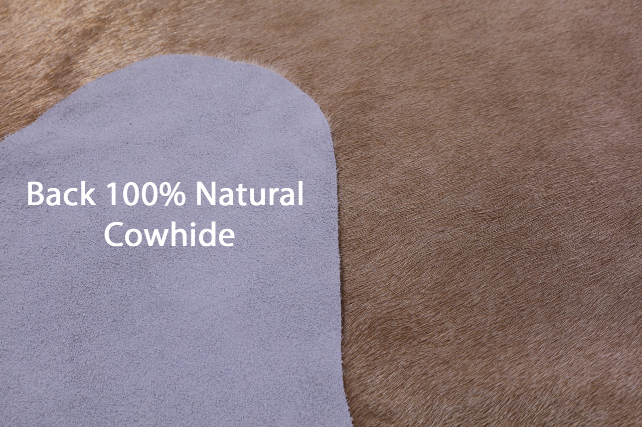 Light Brown Natural Cowhide Rug - XX-Large 8' 3"H x 7' 3"W