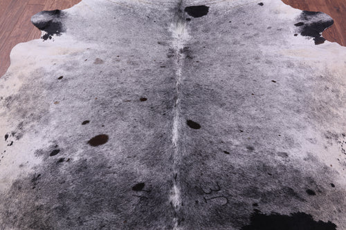 Black Salt & Pepper Natural Cowhide Rug - XX-Large 7' 9