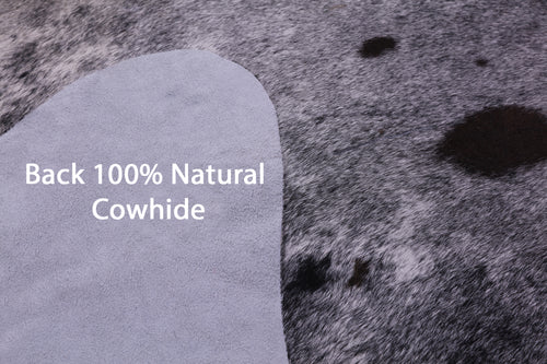 Black Salt & Pepper Natural Cowhide Rug - XX-Large 7' 9